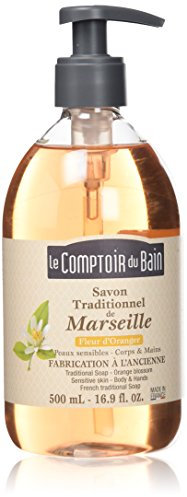 Le Comptoir du Bain Savon de Marseille Liquide Fleur d'Oranger 500 ml - lot de 3
