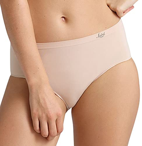Intimitaly 5 Slip Vita Alta Donna Microfibra Manopesca Ultra Morbido Mutande Donna Cotone Vita Alta (S/M, 2 Nudo 2 Nere 1 Bianco)