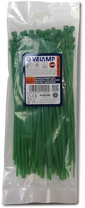 Bridas de nailon verde 4,8 x 200-100 piezas