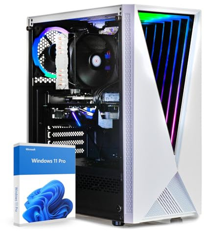 dcl24 Desktop Gaming PC AMD Ryzen 5 5600G, AMD Radeon Grafik Vega - 1000GB SSD, 16GB DDR4, Gaming Computer mit 6x3.9 GHz, Spiele Rechner mit WLAN, Windows 11 Pro [17717]