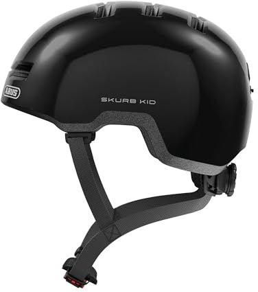 ABUS Casco infantil Skurb Kid - casco de bicicleta robusto con aspecto de patinador con espacio para una coleta y diversos diseños - para niñas y niños