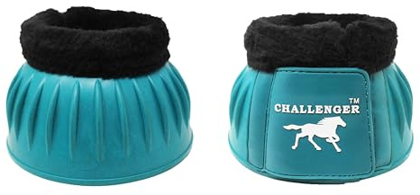 CHALLENGER Horse Rubber Overreach Hoof Protection Fleece Bell Boots 41HI01TR-M