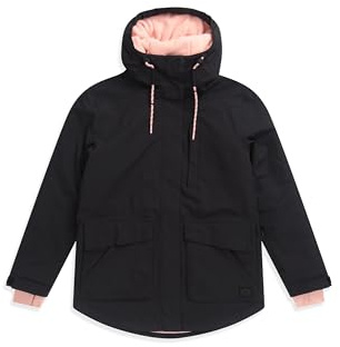 Animal Tignes Womens Snow Jacket - Waterproof, Taped Seams, PFC Free Padded Insulation, Thermal Tested -20 °C - Winter Skiing, Winter Sports, Walking Jet Black Women's Size 16
