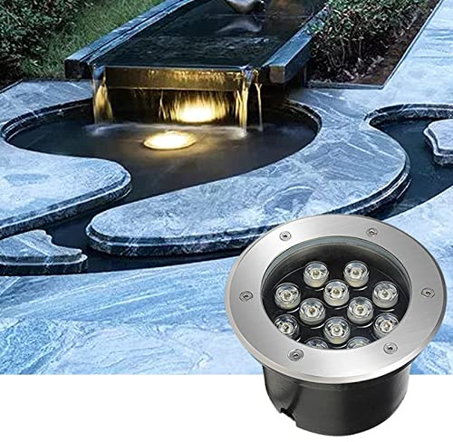 Faretto Subacquei - Faretti Piscina, Faretto Da Terra, Faretto Da Terra Lampada Da Terra Da Esterno A LED IP68 Impermeabile 110-230V Lampada Da Pavimento Da Incasso Ad Alta Energia(Warm White Light,5W