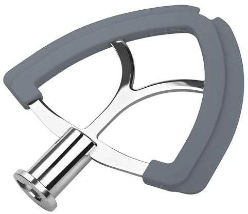 Frusta Flex Edge per KitchenAid 4,5-5 Quart Tilt-Head Stand Mixers Serie Artisan & Classic di MMOBIEL – Paletta Piatta in Acciaio Inox con Bordi in Silicone – Lavabile in Lavastoviglie