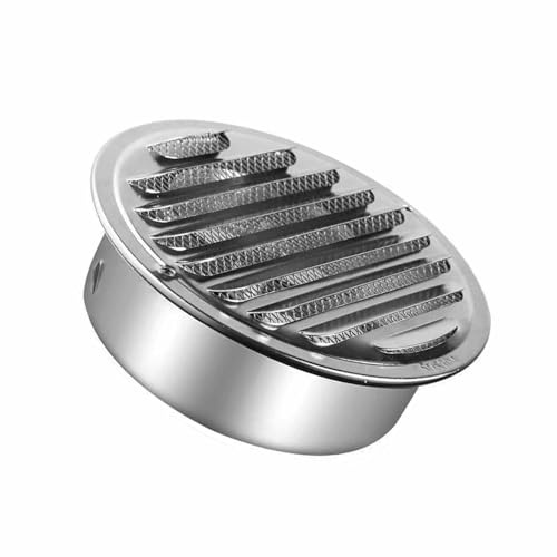 120 Mm Platt Ventilationsskydd I Rostfritt Stål, Starkt Anti-backdraft, Ventilationsventil For Yttervägg Av Rökgasrör.(180mm)