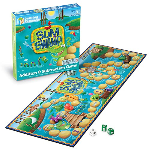 Learning Resources Sum Swamp Maths Board Game for Kids Aged 5+