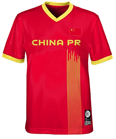 Official 2023 Women's Football World Cup Adult Team Shirt, China, Red, Small
