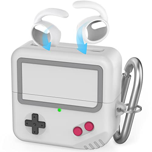 TRONWIN Airpods Pro - Custodia protettiva in silicone per Apple Airpods Pro di prima generazione, con supporto per Airpods Pro di prima generazione, colore: grigio chiaro