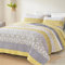 WONGS BEDDING Juego de edredón Bohemio tamaño King, Juego de Colcha de Verano con 2 Fundas de Almohada, Juego de Ropa de Cama Floral de Microfibra Ligera de 104 x 90 Pulgadas