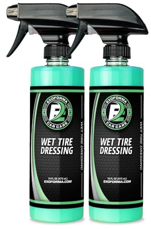ExoForma Wet - Spray per pneumatici, lucentezza estremamente elevata per un look bagnato, formula in silicone non grasso con protezione UV, facile da usare e in tempo