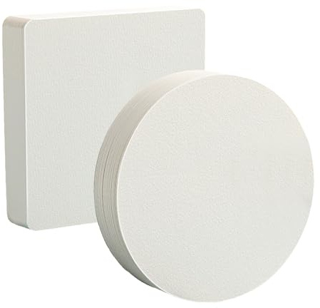 60 feuilles de papier à dessin blanc épais, papier aquarelle en coton 300g, cartes aquarelle, papier aquarelle en vrac pour débutants, artistes, adultes, étudiants, peinture, dessin, croquis (rond