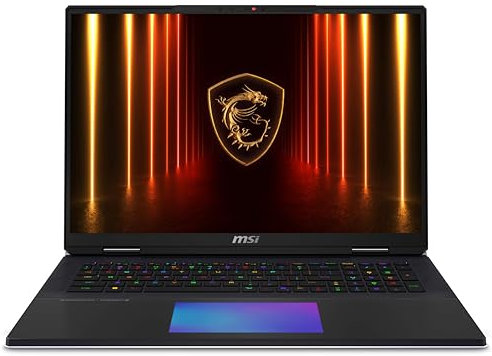 MSI Titan 18 HX AI Gaming laptop-(18'' UHD+,120 Hz, Intel® Core Ultra 9 285HX,NVIDIA® GeForce RTX5090 GPU, GDDR7 24GB,64 GB RAM, 2TB SSD, windows 11 Pro)