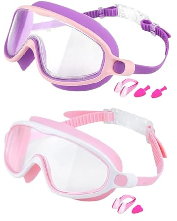 Swimming Goggles, Children's Swimming Accessories for Swimming Pool | Anti-fog and Anti-Leak Goggles for Beach Swimming Pool Diving Girls Boys Summer