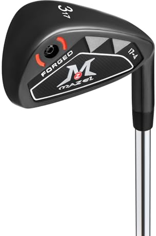 MAZEL WM-X4 Golf Forged Iron 3,4,5,6,7,8,9,P,S, Low COG and Wide Sole Single Golf Irons Help the Beginners to Maximize Accuracy&Distance (Black, 3 Iron,17°)