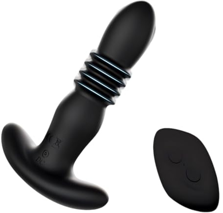 Massaggiatore Prostatico Vibrante - Spinta Automatica - Telecomando - Doppio Motore - 9 modalità - Impermeabile
