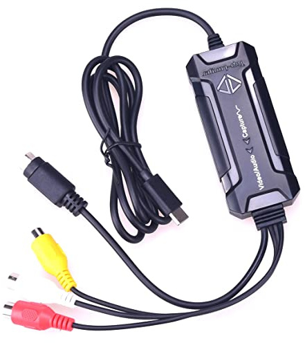 Top-Longer Type C Video Grabber Cassette/Tape Converter/VHS to Digital Converter for VHS to DVD Cassette with Windows 11/10 and Mac OS X Ventura 13.0.1-Updated Version