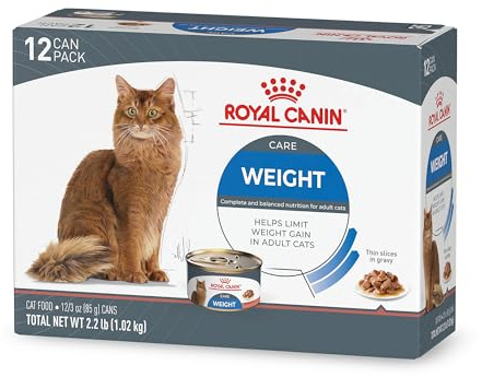 Royal Canin Feline Care Nutrition Weight Care Adult Thin Slices in Gravy Cat Food, 3 oz (Pack of 12)