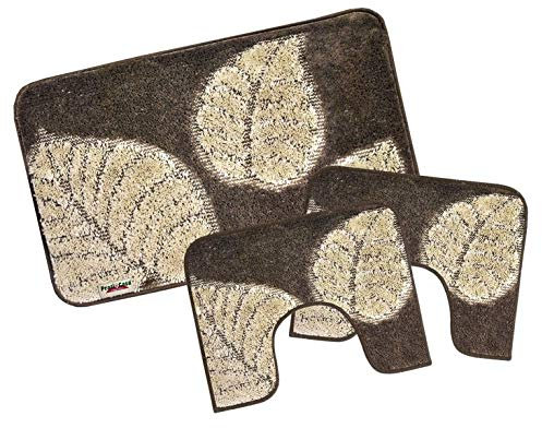 Prati di Casa Tappeto da Bagno Parure Camelia 3pz MADE IN ITALY