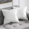 MIULEE 2er Set Samt Kissenbezug Flansch Kissenhülle Dekorative Sofakissen Dekokissen Umwickelte Kante Kissenbezüge Zierkissenbezug für Sofa Wohnzimmer Schlafzimmer 45x45 cm Reines Weiß