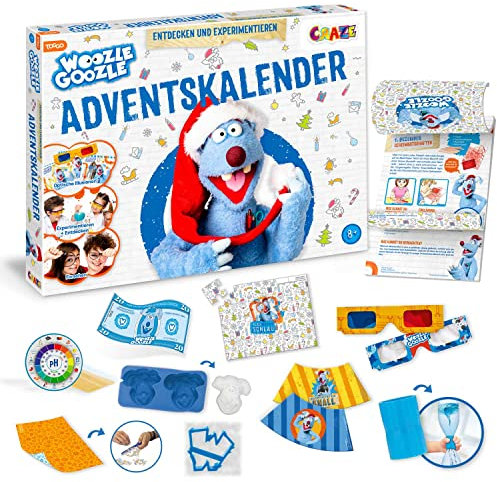 CRAZE Woozle Goozle Wissenschaft Adventskalender - Spielzeug Adventskalender mit Experimente für Kinder, Weihnachtskalender für Mädchen & Jungen ab 8 Jahre