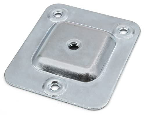 Design61 4er Set Montageplatte M6 Gewinde für Sofa Tischbeine Stuhlbeine Möbelbeine Befestigung Platten Sofabeine Adapter