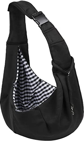 Sarsumir Dog Carrier Bag Dog Sling, Pet Carrier for Small Medium Cat Dog, Puppy Carrier with Adjustable Shoulder Strap Puppy Sling for Travel Walking Shopping, Black