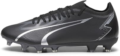 Puma Chaussures de Football Unisexe Ultra Match FG/AG, Puma Black Asphalt, 47 EU