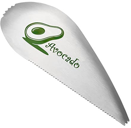 MOGSA Skalare rostfritt stål avokado skivare mango specialkniv frukttillverkare kök grönsaksverktyg – silver vit