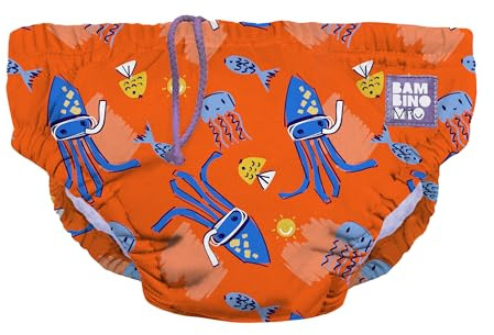Bambino Mio pañal bañador reutilizable - Rayas onduladas, 6-12 meses, cómodo, ligero y estiloso, para bebés y niños