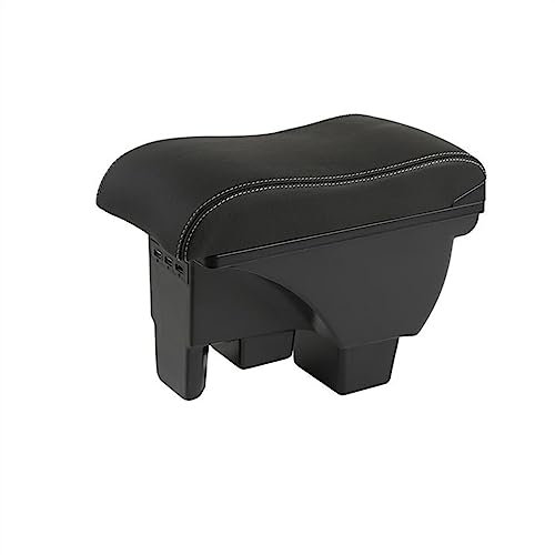 JHVVBFWF Auto parts For VW For Polo 2019-2022 Car Armrest Box Accessories Car Armrest With Usb 1 Piece Strorage Box Center Console Car Armrests (Color : B-black white 3 usb)