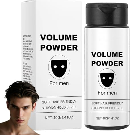 Volume Powder For Men - Hair Styling Powder - Instantly Hair Texture Powder for Men - Easy to Apply and Carry Volume Po-wder for Fluffy - Oil-Control - Long-Lasting Styling Powd-er - 40g