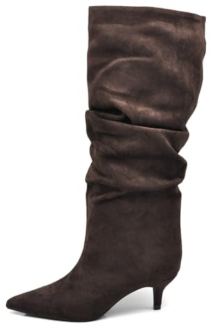 IF FASHION Botas altas de tacón alto para mujer MP413-5, 9511 Brown, 38 EU