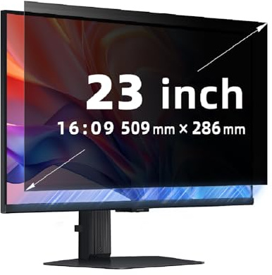 MokaZii Nano-Adsorption 23 Pouces 16: 9 Filtre de Confidentialité, Amovible Film Protecteur d'écran, Anti-Lumière Bleue Anti-Reflet, Filtre pour 23 PC Ordinateur Moniteur