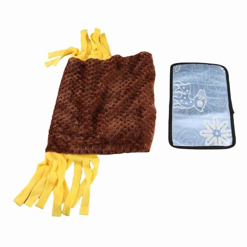 Tubo de escondite para casa de túnel para Animales pequeños, Jaula para escondite de cobayas, Nido de Felpa cálido con Alfombrilla Desmontable para hámster, Rata, Loro,