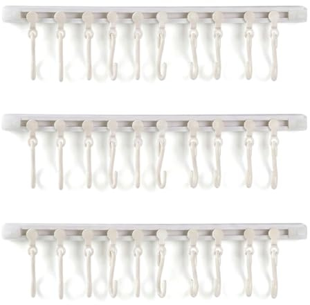 3 Piezas Organizador de Joyas para Colgar en la Pared, Ganchos para Guardar Joyas, Colgador Collares, Organizador Collares, Joyero Pared, Con 30 Ganchos, Apto para Collares, Pulseras y Pendientes