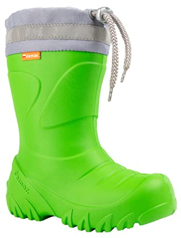 DEMAR Bottes en caoutchouc EVA pour enfant avec revers doublé Mammut -S, vert clair, 38/39 EU