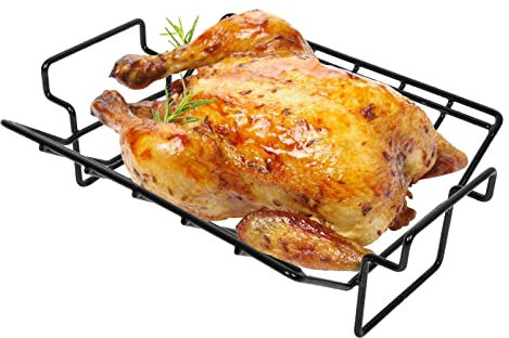 Mydracas Rib Racks for Smoking,Turkey Roasting Rack for Big Green Egg Accessories Dual Purpose fit for Large Big Green Egg and Kamado Joe,Primo,Vision,18 inches and Bigger Grill