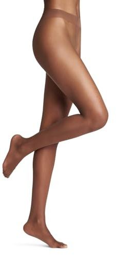 FALKE Women's Shelina 12 DEN W Ti Ultra-Sheer Plain Tights 1 Pair, Brown Hazel 5187, M