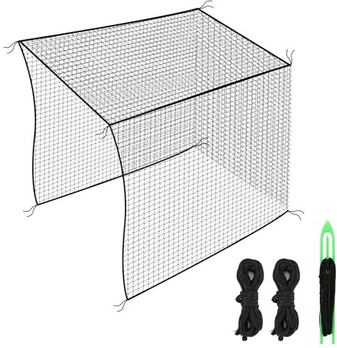 Amazgolf 10x10x10ft Baseball Batting Cage with Installation Tool and Rope, Heavy Duty Hitting Net for Backyard Batting Practice