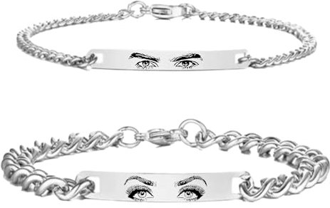 ForeverEngraved Augen Partnerarmbänder (1 Armband)