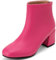 Onewus Damen klobige Absätze Kurzschaft Stiefel (Fuchsie, 38 EU)