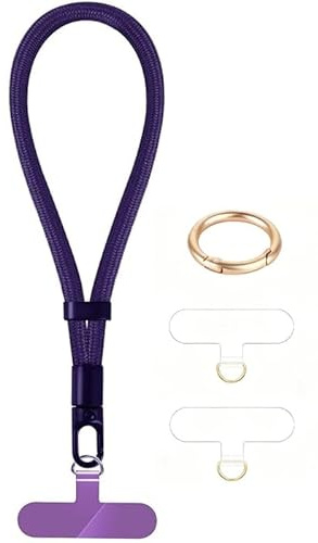 Casecond Mobiltelefonkedja snodd armband mobiltelefon armband universell kort sladd justerbar handled kedja snodd med 3 lappar för iPhone 16 Pro Max nyckelring