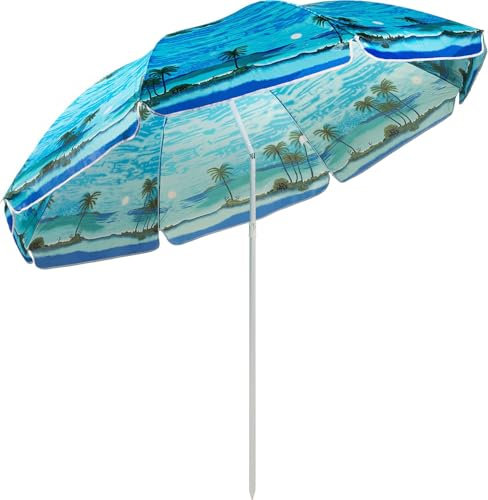 Outtec® Höhenverstellbarer Sonnenschirm, Gartenschirm, Strandschirm - Ø200 cm