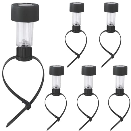 Celuicion Lot de 6 lampes solaires pour piscine extérieure, 6 unités, lumière pour escaliers, lumière imperméable réglable avec bande pour éclairage extérieur de terrasse, étang, jardin