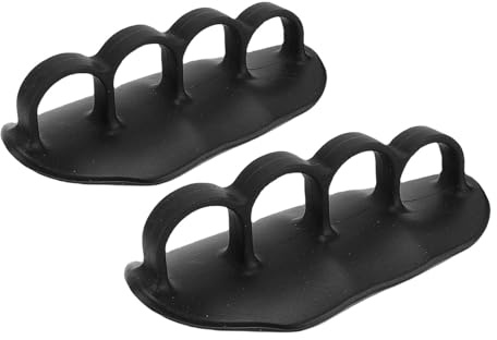 Qqmora Multifunktionella Gymhandtag i Gummi Anti-halk Viktlyftande Grepp för Högstyrketräning, 1 par för Bodybuilding, Pull-ups (Svart färg)