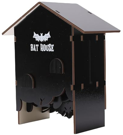 Fockety Casa para Murciélagos, Refugio de Madera para Murciélagos de Boj para Montaje Al Aire Libre en árboles o Postes, Caja para de Hábitat Resistente a la Intemperie para