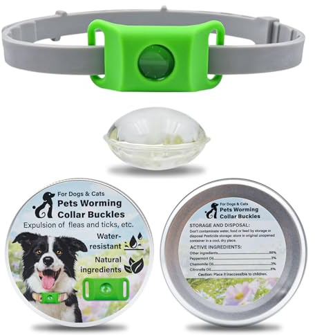 Aquality Pets Collare Antiparassitario Naturale, Collare Antiparassitario Per Cani, Adatto a Più Razze Di Animali Domestici, Gatti e Cani Universali