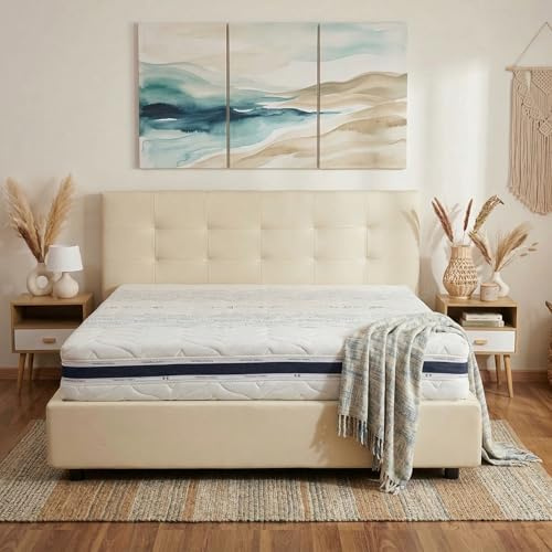 Materassimemory.eu - Materasso Molle insacchettate indipendenti sfoderabile Spring 3D Matrimoniale Mis. 160x190 Alto 24cm Anatomico, Ipoallergenico, Spedito Sottovuoto Arrotolato, 100% Made in Italy
