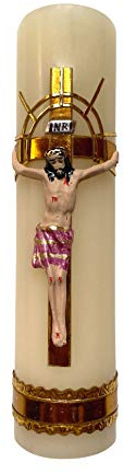 Jesus Crucifixion Candle Artisanal Handmade Cirio De Jesus Crucificado Holy Week